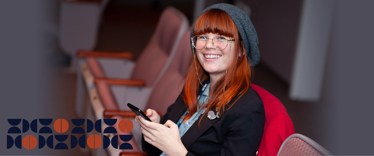 Female student smiling at the camera